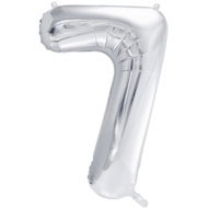 equipmentsenaparty Foil numeral silver '7' - 86 cm - Balloons