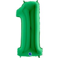 equipmentsenaparty Foil numerals green '1' - 102 cm - Balloons