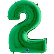 equipmentsenaparty Foil numerals green '2' - 102 cm - Balloons
