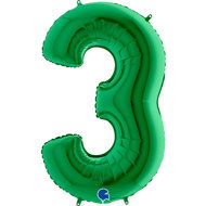 equipmentsenaparty Foil numerals green '3' - 102 cm - Balloons