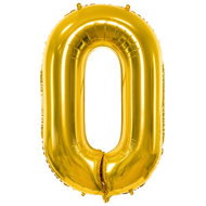 Equipment gold foil numerals '0' - 86 cm - Balloons