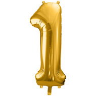 Equipment gold foil numerals '1' - 86 cm - Balloons
