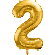 Equipment gold foil numerals '2' - 86 cm - Balloons