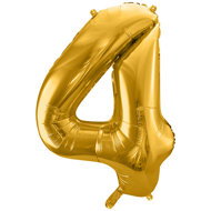 Equipment gold foil numerals '4' - 86 cm - Balloons