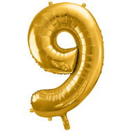 equipmentsenaparty Foil numerals gold '9' - 86 cm - Balloons
