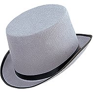 Widmann Cylinder grey with ribbon - Costume Accessory