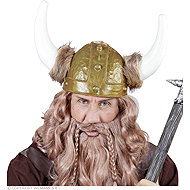 Widmann Viking helmet with fur - Costume Accessory