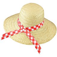 Widmann Straw with red ribbon ladies - Costume Accessory
