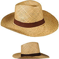 Widmann Men's straw with ribbon - Costume Accessory
