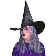 Widmann Witch hat with hair - Costume Accessory