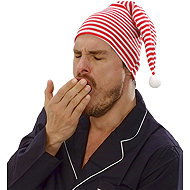 Widmann Sleeping cap red and white - Costume Accessory
