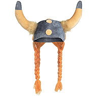Boland Helmet Gal with ponytails - Costume Accessory