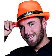 Boland Party hat orange with ribbon - Costume Accessory