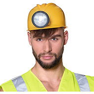 Boland Helmet with light construction worker - Costume Accessory