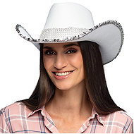 Boland Cowboy Hat Ladies White Party - Costume Accessory
