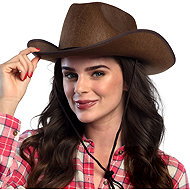 Boland Cowboy hat brown rodeo - Costume Accessory