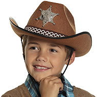 Boland Brown cowboy hat for children - Costume Accessory