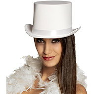 Boland Cylinder white with satin ribbon - Costume Accessory