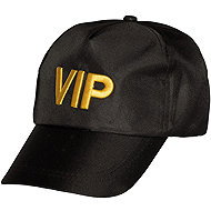 Boland Black cap with VIP inscription - Costume Accessory