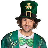 Boland Green Patrick's day top hat with shamrock - Costume Accessory