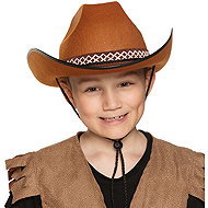 Boland Brown children's cowboy hat with ribbon - Costume Accessory