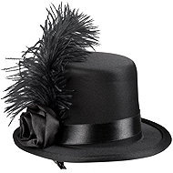 Boland Black hat with feathers - Costume Accessory