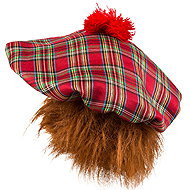 Boland Scottish beret with hair red - Costume Accessory