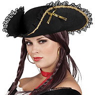 Boland Pirate hat black - Costume Accessory
