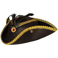 Boland Admiral's hat with feathers - Costume Accessory