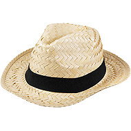 Boland Straw hat Carlton with ribbon - Costume Accessory
