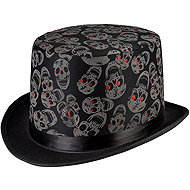 Boland Halloween hat with skulls - Costume Accessory