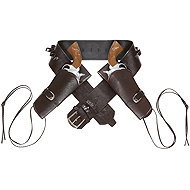 Widmann Authentic cowboy belt with 2 colt holsters - Costume Accessory