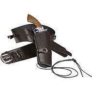 Widmann Brown cowboy belt with colt holster - Costume Accessory