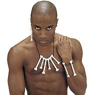 Widmann Bone set bracelet necklace and earrings - Costume Accessory
