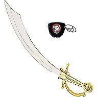 Widmann Pirate sabre with eye patch - Costume Accessory