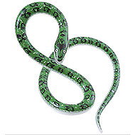 Widmann Green inflatable snake 152 cm - Decoration