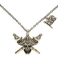 Widmann Pirate necklace skull motif - Costume Accessory