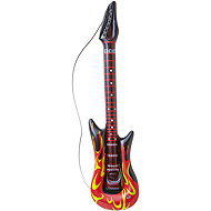 Widmann Inflatable guitar with flames - Costume Accessory
