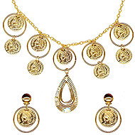 Widmann Set gypsy necklace and earrings - Costume Accessory