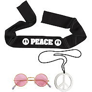 Widmann Hippies set with headband - Costume Accessory