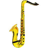 Widmann Inflatable saxophone yellow - Costume Accessory