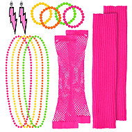 Boland Disco pink set 80s - Costume Accessory
