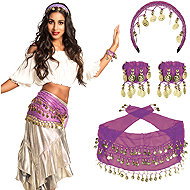 Boland Gypsy set purple - Costume Accessory