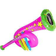Widmann Inflatable pink clown trumpet - Costume Accessory