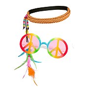 Boland Hippie glasses set with headband - Costume Accessory