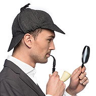 Boland Detective set with checkered hat - Costume Accessory
