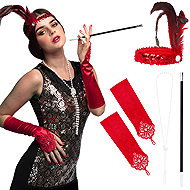 Boland Charleston set red - Costume Accessory