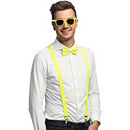 Boland Yellow accessories set glasses suspenders bow tie - Costume Accessory
