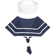Boland Sailor set - cap with collar - Costume Accessory