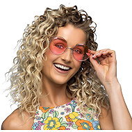 Boland Hippie sunglasses XL pink - Costume Accessory